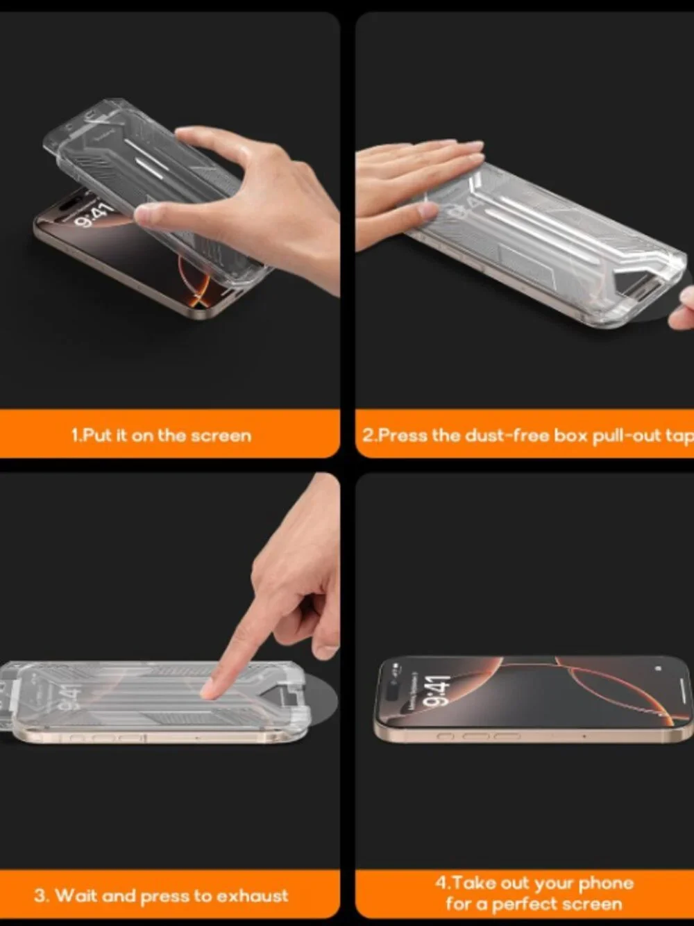 2 Pack for iPhone 16 Pro Privacy Screen Protector